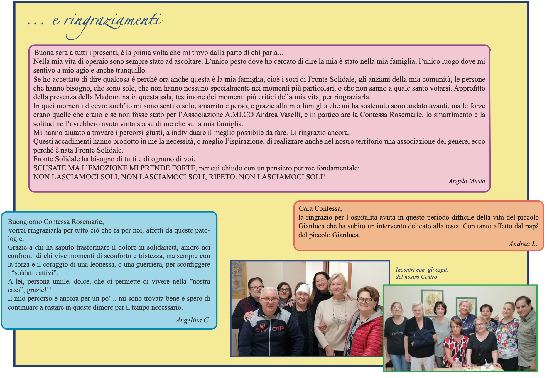 Accociazione Amico Andrea Vaseli aiuta la chirurgia pediatrica Associazione Amico sostiene l'ospedale ISMEP di Palermo